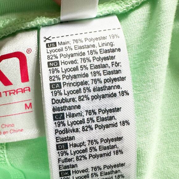 Kari Traa Air Base Layer Pant Mint Ankle Pattern Leggings women's size medium - Picture 11 of 14